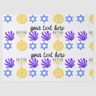 Mousseline Papier d'emballage de Hanouka – Menorah, Étoile de