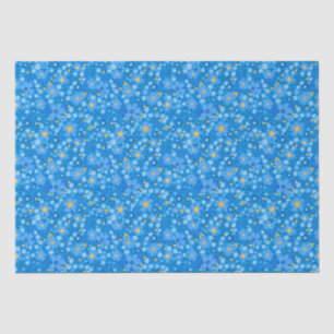 Mousseline Papier d'emballage design de fleur d'aquarelle ble