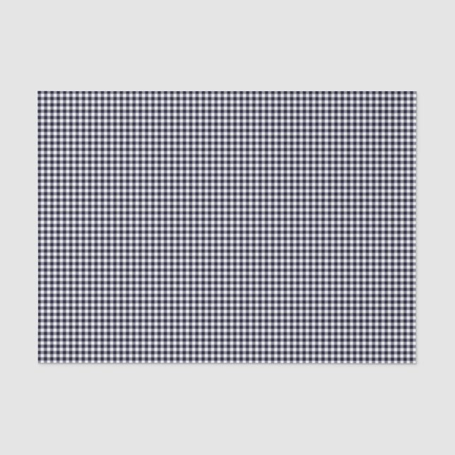 Mousseline Papier d'enrobage bleu En vichy-minuit (Recto)