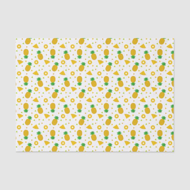 Mousseline Papier d'enveloppement à thème ananas (Recto)