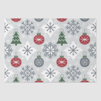 Mousseline Papier d'enveloppement de Noël festif avec flocons