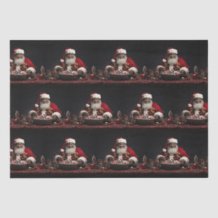 Mousseline Papier d'enveloppement Père Noël Candy Claus