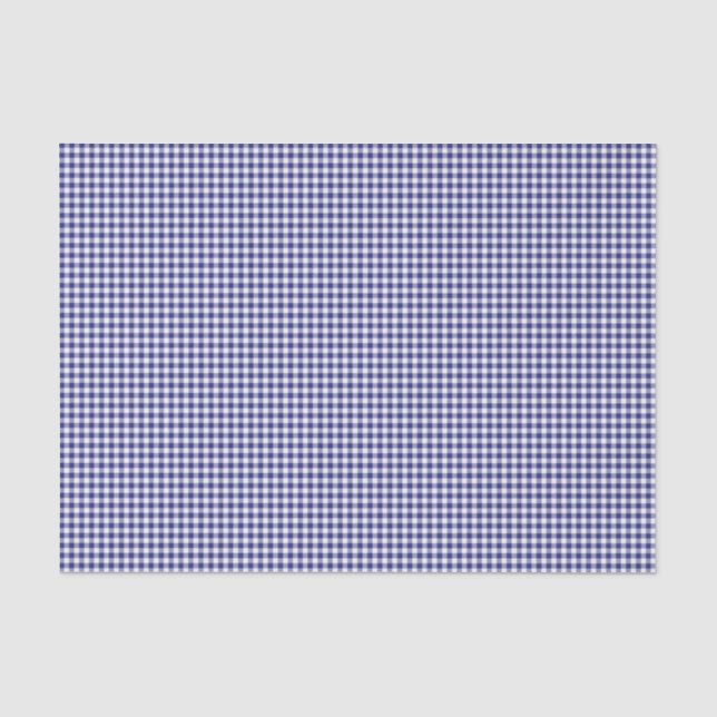 Mousseline PAPIER EN MOUSSE En vichy-TISSU Bleu-Blanc (Recto)