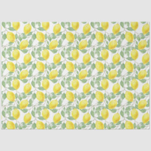 Mousseline Papier en tissu citronné citron