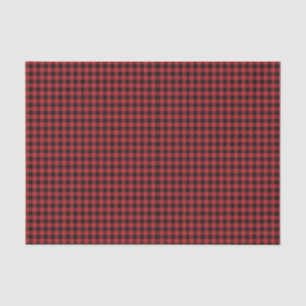 Mousseline Papier en tissu de Buffalo Plaid - Rouge