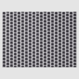 Mousseline Papier en tissu gris Clover noir