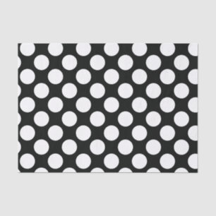 MOUSSELINE PAPIER EN TISSU ♥︎ POLKA DOT NOIR & ♥︎ BLANC