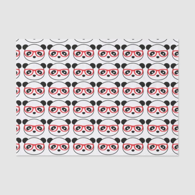 Mousseline Papier enveloppé cadeau Panda (Recto)