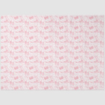 Papier mouchoir à rubans roses et à pois