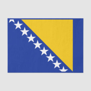Mousseline Papier mouchoir avec drapeau patriotique de Bosnie