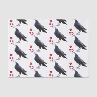 Mousseline Papier mouchoir Cœur de Corbeau