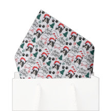 Papier mouchoir de Noël Border Collie