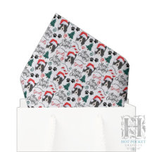 Papier mouchoir de Noël Border Collie