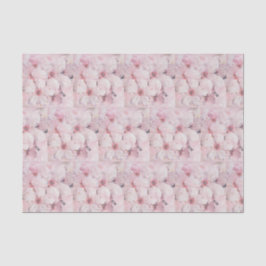 Mousseline Papier mouchoir Fleurs de cerisier et notes de mus