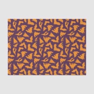 Mousseline Papier mouchoir Halloween motif chauves-souris ora