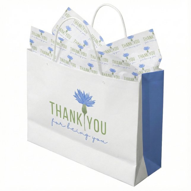 Mousseline Papier mouchoir "Merci d'être toi" (Show your gratitude with this, "Thank you for being you" tissue paper! Matching gift bag available.)