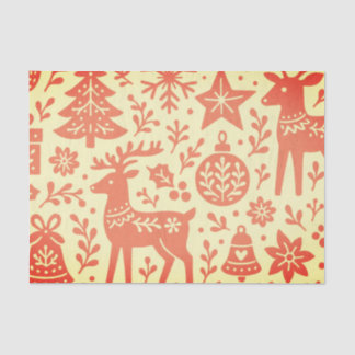 MOUSSELINE PAPIER MOUCHOIR MODÈLE DE NOËL SCANDINAVE