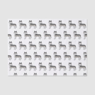 Mousseline Papier mouchoir motif chien mignon Husky Sibérien
