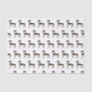 Mousseline Papier mouchoir motif de chien mignon Husky Sibéri