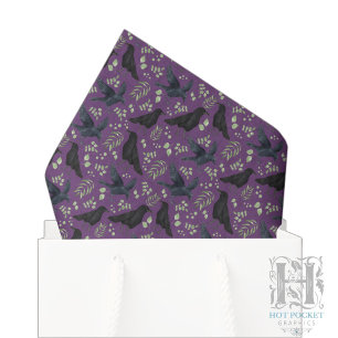 Mousseline Papier mouchoir Raven de couleur pourpre