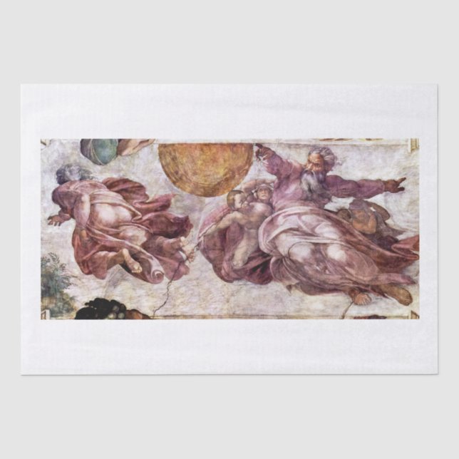 MOUSSELINE PAPIER MOUSSELINE: MICHELANGELO : SISTINE CHAPEL (Recto)
