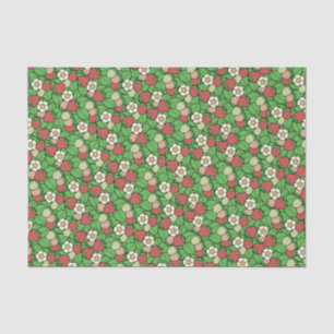Mousseline Papier papier Motif Arrière - plan fraise