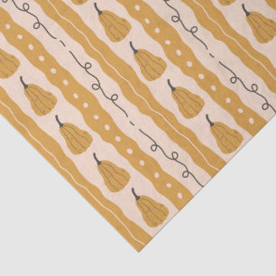 Mousseline Papier papier Motif Citrouille  d'automne doux