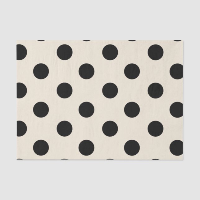 Mousseline Papier papier Motif noir chic Pois (Recto)