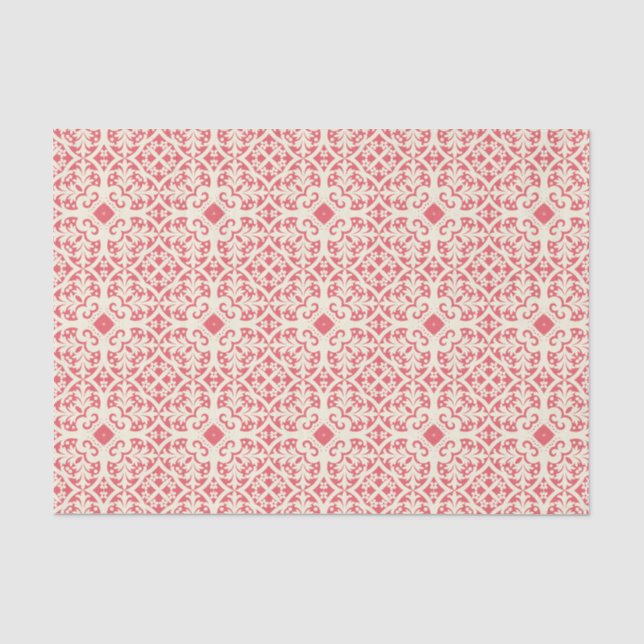 Mousseline Papier papier Motif rouge Abstrait (Recto)