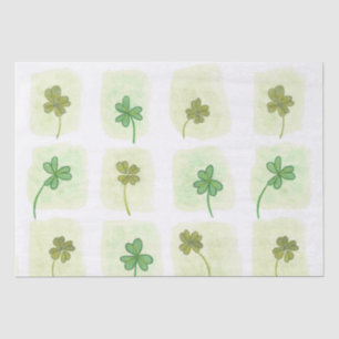 Mousseline Papier papier papier Motif Shamrock d'aquarelle Pa