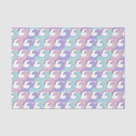 Mousseline Papier papier papier Motif super couleur ondulée