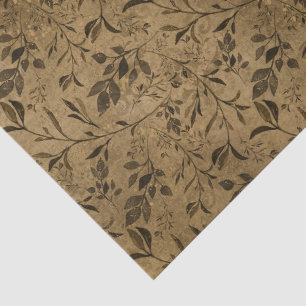 Mousseline Papier papier papier papier Motif Grunge Leaf