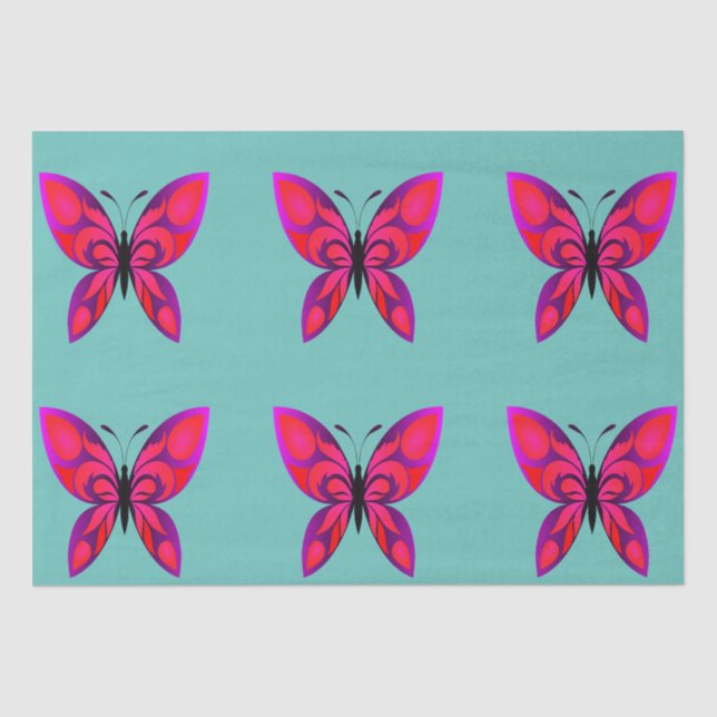Mousseline Papier papier papier papier papillon Pop Art (Recto)