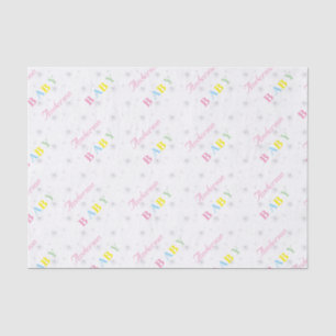Mousseline Papier papier tissu de Baby shower personnalisé