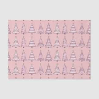 Mousseline Papier papier Tissu de l'arbre de Noël rose