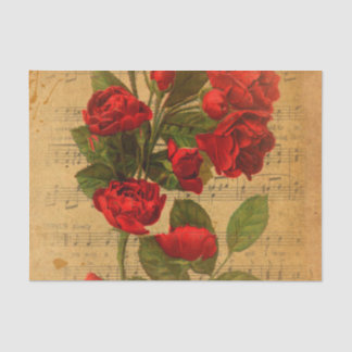 Mousseline Papier peint rose de musique d'aquarelle