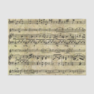 Mousseline Papier peint victorien de feuille de musique