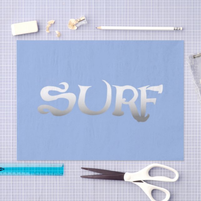 Mousseline papier surf bleu (Artisanat)