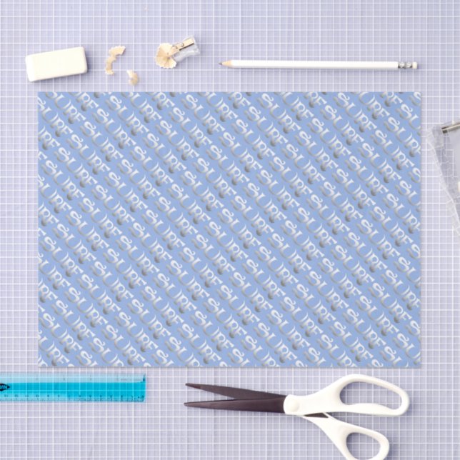 Mousseline papier surf bleu (Artisanat)