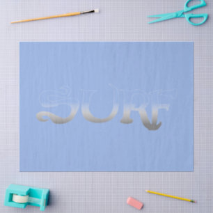 Mousseline papier surf bleu fond