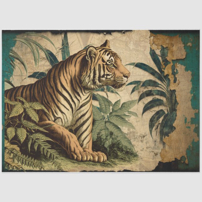 Mousseline Papier Tiger vintage (Recto)