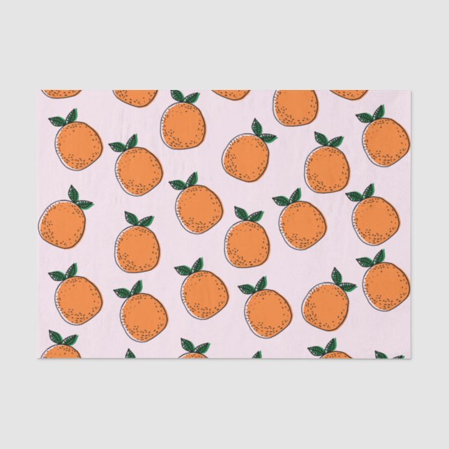 Mousseline Papier Tissu À Oranges Cuites (Recto)