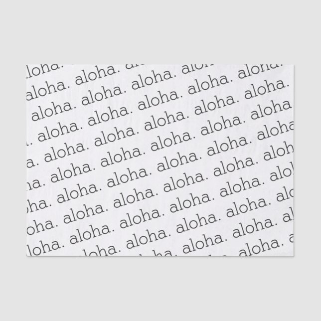 Mousseline Papier Tissu Aloha (Recto)