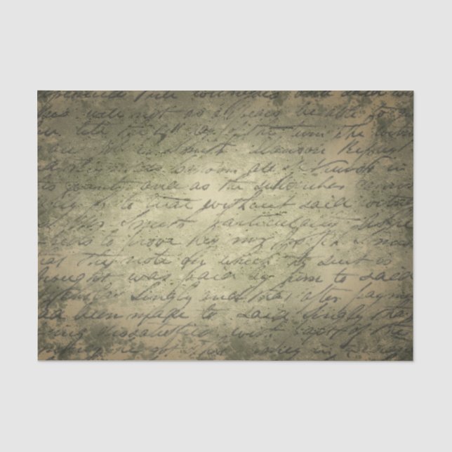 Mousseline Papier Tissu Ancien Script (Recto)