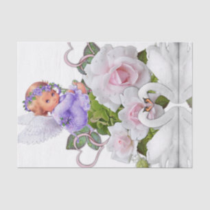 Mousseline Papier Tissu Angel Blanc Cygnes