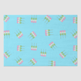Mousseline Papier Tissu Anime Blue Pastel Dango