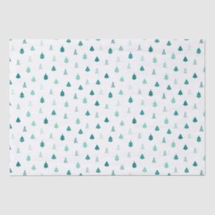 Mousseline Papier Tissu Aqua Christmas Tree