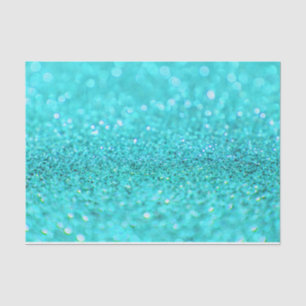 Mousseline Papier Tissu Aqua Parties scintillant Design