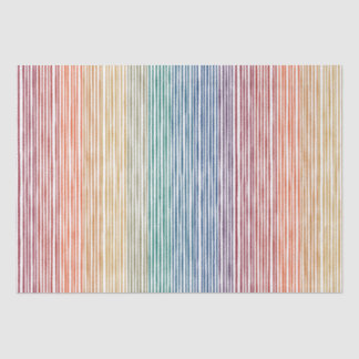 Mousseline Papier Tissu Aquarelle arc-en-ciel