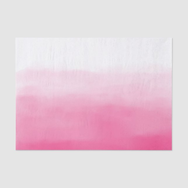 Mousseline Papier Tissu Aquarelle Rose Chaud (Recto)